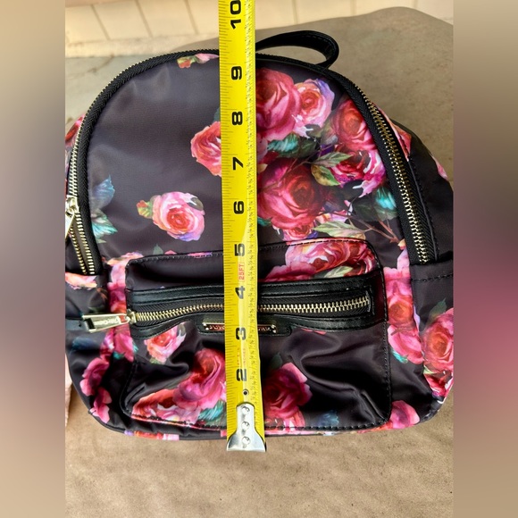 Juicy Couture Mini Backpack - Black Rosie - NWOT- Floral Pink Roses - - Picture 2 of 8